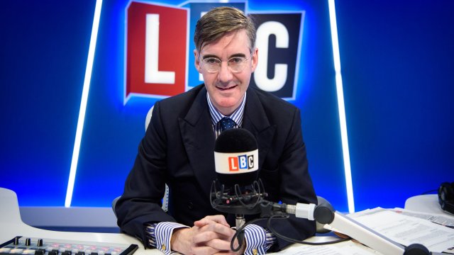 Article thumbnail: Undated LBC handout photo of Jacob Rees-Mogg in the LBC studio, London. The Tory Brexiteer has been given his own weekly radio show in the run-up to Brexit. PRESS ASSOCIATION Photo. Issue date: Friday January 18, 2019. He will host an hour-long programme on talk station LBC, starting from 6pm on Friday, with the radio station saying it would be "packed with callers, opinion and debate". See PA story POLITICS Brexit ReesMogg. Photo credit should read: Matt Crossick/LBC/PA Wire NOTE TO EDITORS: This handout photo may only be used in for editorial reporting purposes for the contemporaneous illustration of events, things or the people in the image or facts mentioned in the caption. Reuse of the picture may require further permission from the copyright holder.