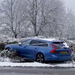 Article thumbnail: A car is left abandoned after crashing onto a roundabout in Ashford, Kent, during the icy weather. Snow and ice have swept across parts of the UK, with cold wintry conditions set to continue for days. Picture date: Monday December 12, 2022. PA Photo. Photo credit should read: Gareth Fuller/PA Wire