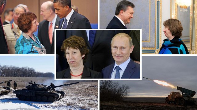 Article thumbnail: As EU foreign affairs chief, Baroness Ashton met presidents Putin and Yanukovych in urgent but doomed acts of diplomacy (Photo: Getty Images)