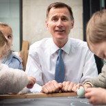 Article thumbnail: Chancellor of the Exchequer Jeremy Hunt meets children during a visit to Busy Bees Battersea Nursery in south London, after delivering his Budget earlier, in London, Britain. Picture date: Wednesday March 15, 2023. Stefan Rousseau/Pool via REUTERS