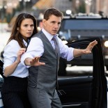 Article thumbnail: This image released by Paramount Pictures shows Hayley Atwell, left, and Tom Cruise in "Mission: Impossible Dead Reckoning - Part One." (Christian Black/Paramount Pictures and Skydance via AP)
