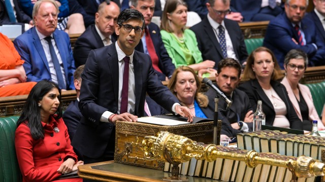 Article thumbnail: A small part of me feels sorry for Rishi Sunak. He can’t win and can’t escape. (Photo: UK Parliament/Jessica Taylor/PA Wire)