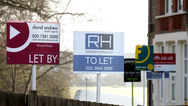 Article thumbnail: File photo dated 03/04/16 of estate agent signs placed outside homes, as first-time renters have accounted for just under one in 20 new tenancies across Britain this year so far, research by an estate agent indicates. PA Photo. Issue date: Monday June 12, 2023. During the first five months of 2023, 4.6% of new tenancies were first-time renters, according to Hamptons. See PA story MONEY Rent. Photo credit should read: Yui Mok/PA Wire