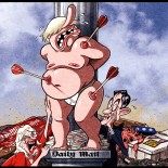Article thumbnail: Ben Jennings i Cartoon Boris Johnson Daily Mail Martyr