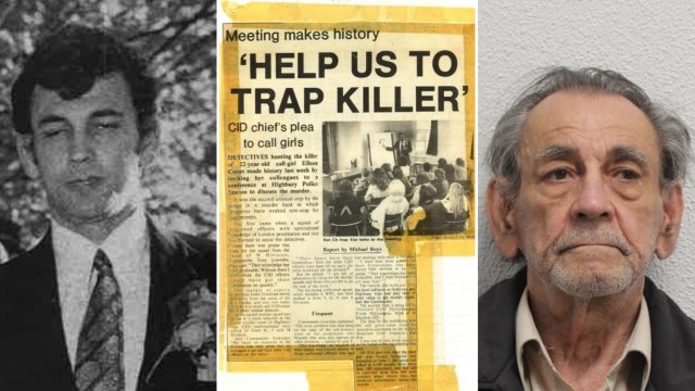 Article thumbnail: John Apelgreen was 31 when he killed Eileen Cotter in 1974, now he's been found guilty of her manslaughter aged 80 (Photos: Metropolitan Police)