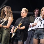 Article thumbnail: GLASTONBURY, ENGLAND - JUNE 25: Emily Strayer, Natalie Maines and Martie Maguire from The Chicks perform on The Pyramid Stage at Day 5 of Glastonbury Festival 2023 on June 25, 2023 in Glastonbury, England. (Photo by Harry Durrant/Getty Images)