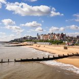 Article thumbnail: Southwold beach, town and promenade on a sunny summer day, suffolk, UK