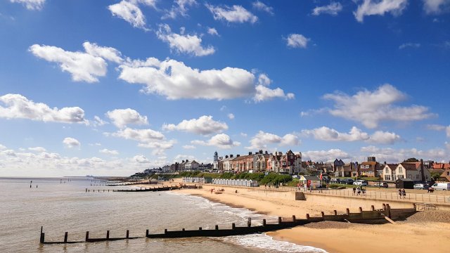 Article thumbnail: Southwold beach, town and promenade on a sunny summer day, suffolk, UK