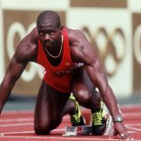 Article thumbnail: 1988: Ben Johnson of Canada is set in his block prior to the start of the men''s 100M Final at the 1988 Olympic Games in Seoul, Korea. Mandatory Credit: Tony Duffy/ALLSPORT