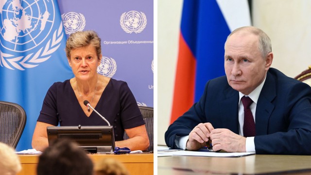 Article thumbnail: Since the full-scale Russian invasion of Ukraine, Dame Barbara Woodward has focused on "this unnecessary and appalling war of Vladimir Putin's choice” in her role at the United Nations (Photos: Getty Images)