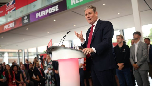 Article thumbnail: GILLINGHAM, ENGLAND - JULY 06: Labour leader Keir Starmer gives a speech to unveil the party's fifth and final mission for government, on July 6, 2023 in Gillingham, England. The announcement represents the Labour party's fifth and final "mission" that would form the basis of its government, if the party wins at the next general election. (Photo by Dan Kitwood/Getty Images)