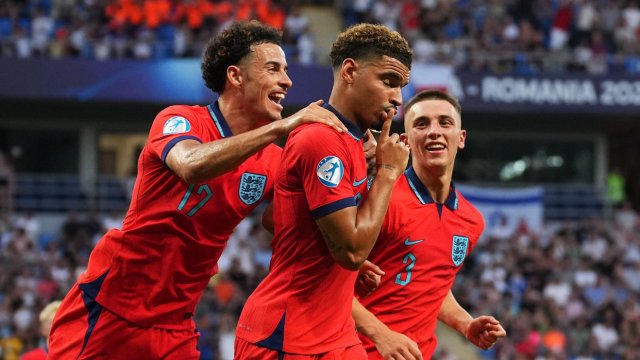 Article thumbnail: BATUMI, GEORGIA - JULY 05: Morgan Gibbs-White of England celebrates after scoring the team's first goal during the UEFA Under-21 Euro 2023 Semi Final match between Israel and England at Batumi Arena on July 05, 2023 in Batumi, Georgia. (Photo by Alex Caparros - UEFA/UEFA via Getty Images)