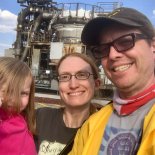 Article thumbnail: Ryan Richards, wife Stephanie and daughter Gemma (8). And then one of Ryan on his own. All talking in Atomic City, Idaho Supplied by Ryan to by writer Kasia Delgado