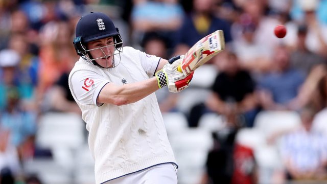 Article thumbnail: LEEDS, ENGLAND - JULY 09: Harry Brook of England hits a boundary during Day Four of the LV= Insurance Ashes 3rd Test Match between England and Australia at Headingley on July 09, 2023 in Leeds, England. (Photo by Richard Heathcote/Getty Images)