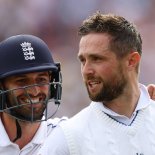 Article thumbnail: Cricket - Ashes - Third Test - England v Australia - Headingley Cricket Ground, Leeds, Britain - July 9, 2023 England's Chris Woakes and Mark Wood walk off the field after winning the third test Action Images via Reuters/Lee Smith
