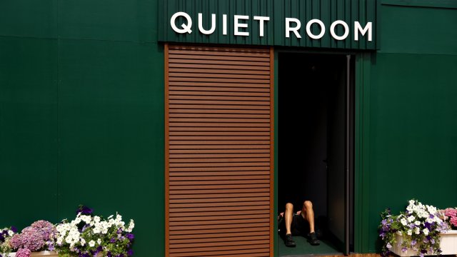 Article thumbnail: LONDON, ENGLAND - JULY 08: A spectator is seen inside the Quiet Room during day six of The Championships Wimbledon 2023 at All England Lawn Tennis and Croquet Club on July 08, 2023 in London, England. (Photo by Patrick Smith/Getty Images)