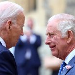 Article thumbnail: US President Joe Biden is greeted by Britain's King Charles III greets during a ceremonial welcome in the Quadrangle at Windsor Castle in Windsor on July 10, 2023. US President Joe Biden was in Britain on Monday, where he met with Prime Minister Rishi Sunak and King Charles III, before going on to a NATO summit in Lithuania. (Photo by Chris Jackson / POOL / AFP) (Photo by CHRIS JACKSON/POOL/AFP via Getty Images)