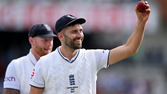 Article thumbnail: LEEDS, ENGLAND - JULY 06: Mark Wood of England holds up the ball after taking a five wicket haul during Day One of the LV= Insurance Ashes 3rd Test Match between England and Australia at Headingley on July 06, 2023 in Leeds, England. (Photo by Stu Forster/Getty Images)